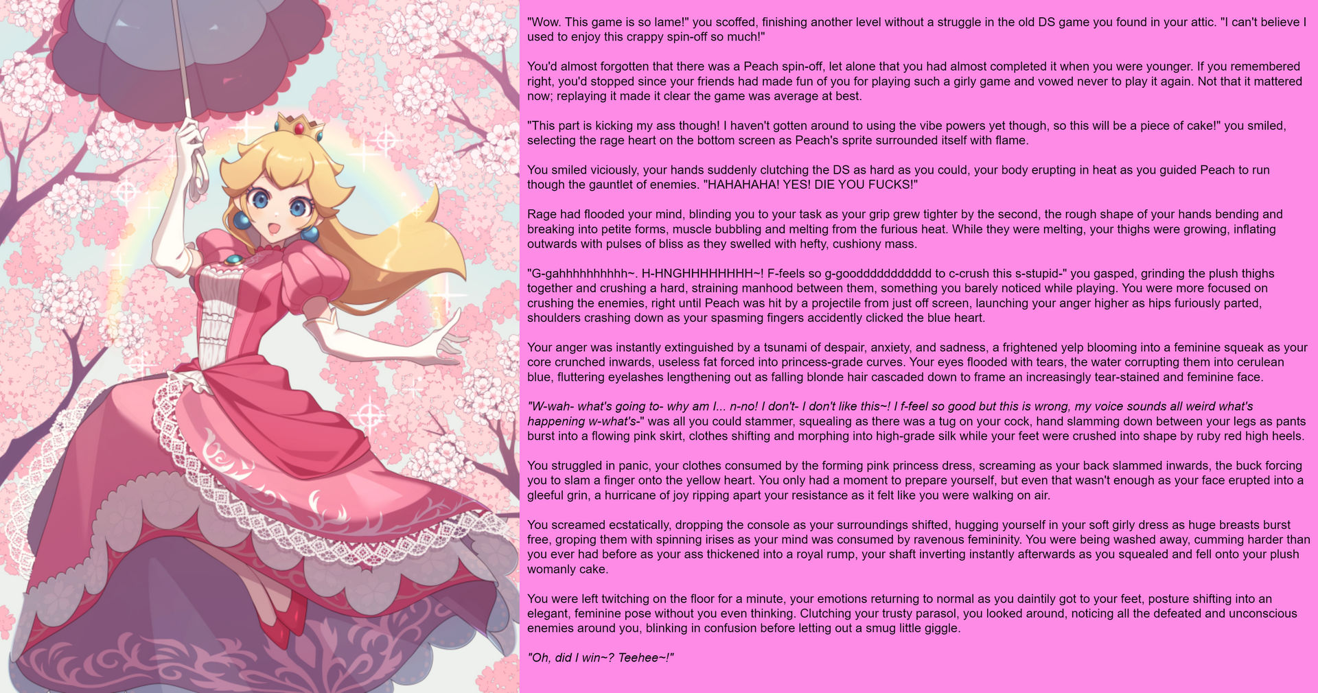 Feeling Peachy Princess Peach Tg Caption By Thetgscourge On Deviantart Feeling Peachy Princess Peach Tg Caption By Thetgscourge On Deviantart