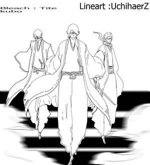 Ichimaru,Aizen,Tousen Lineart