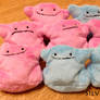 Tiny Ditto beanie plushies!