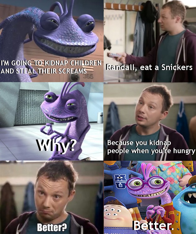 Randall Boggs Snickers meme