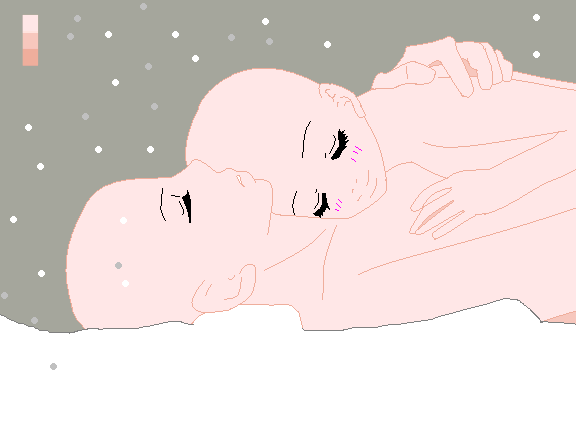 picture Chibi Base Couple Sleeping winter hug base by rejectoroftruth on