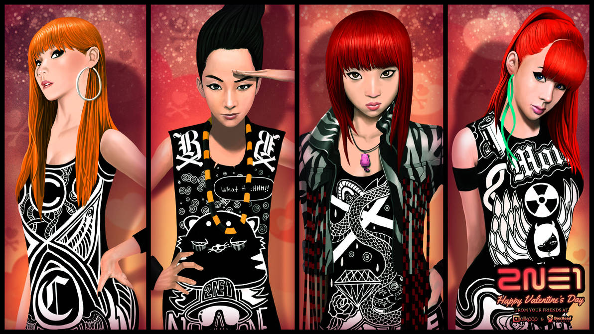 AKP x BoxHead 2NE1 Valentine's Day WP