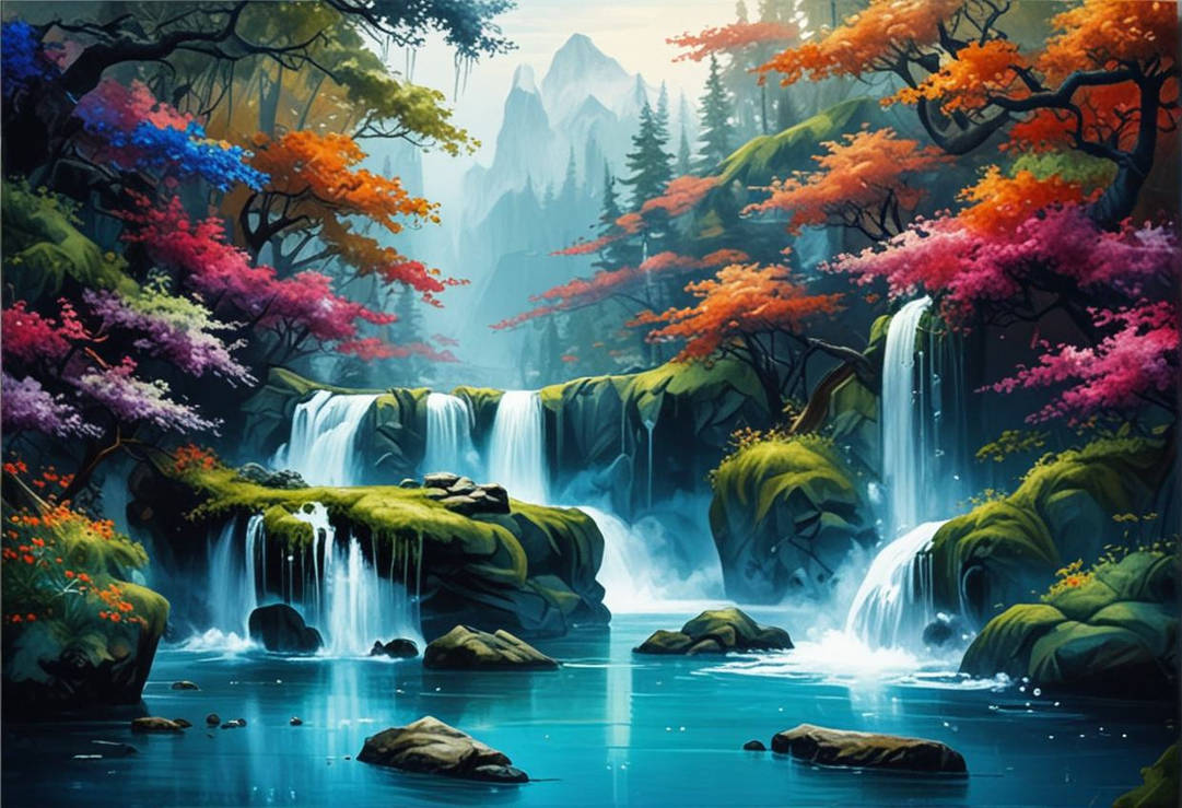 Cascata delle Marmor waterfall by YellowBeeArt on DeviantArt