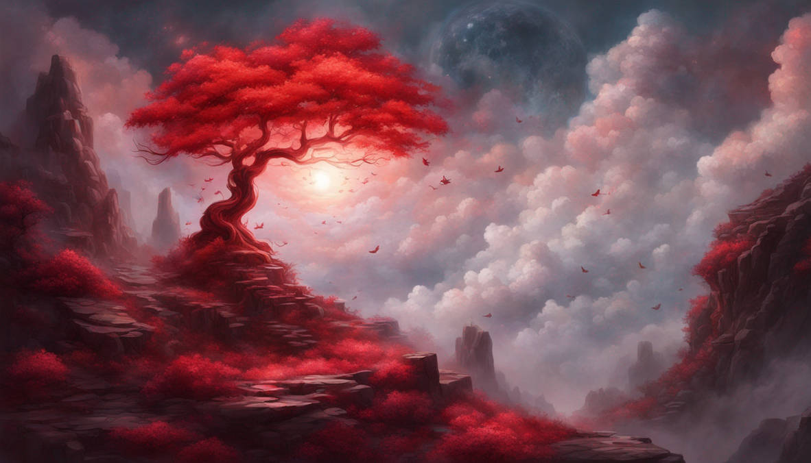 The Celestial Red Tree by YellowBeeArt on DeviantArt