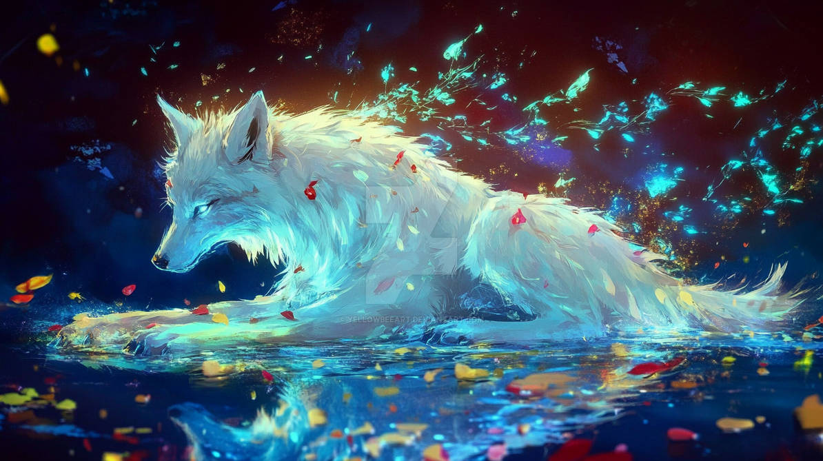 White wolf by YellowBeeArt on DeviantArt