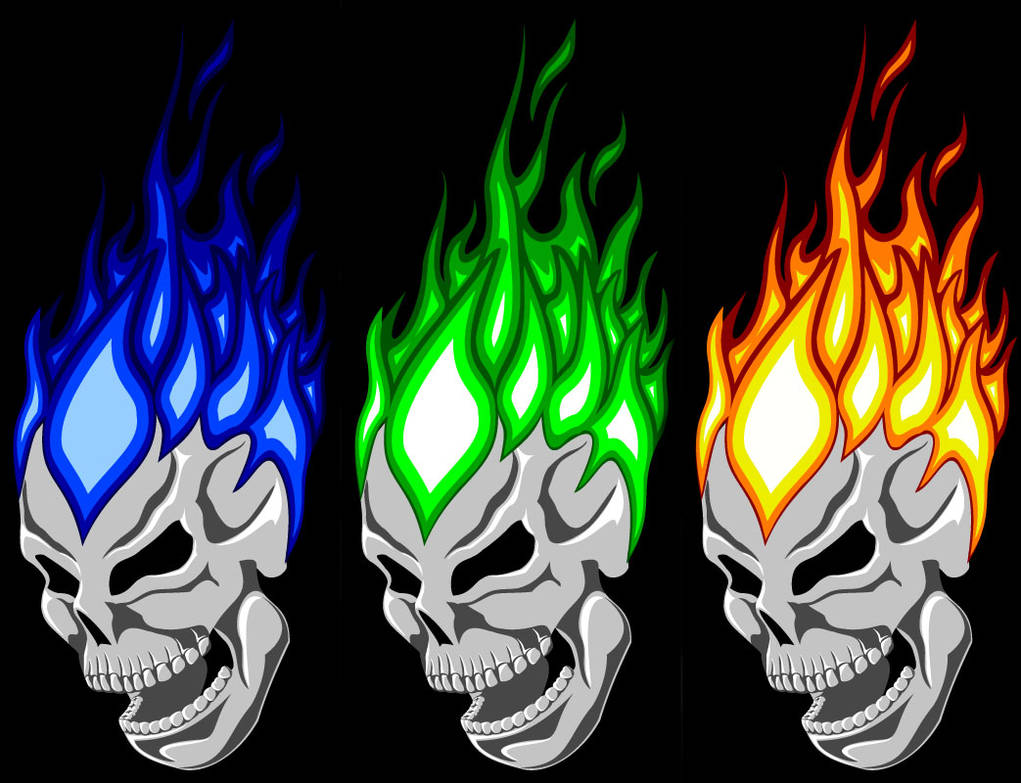 Flaming Skull by bliNdmiNds on DeviantArt