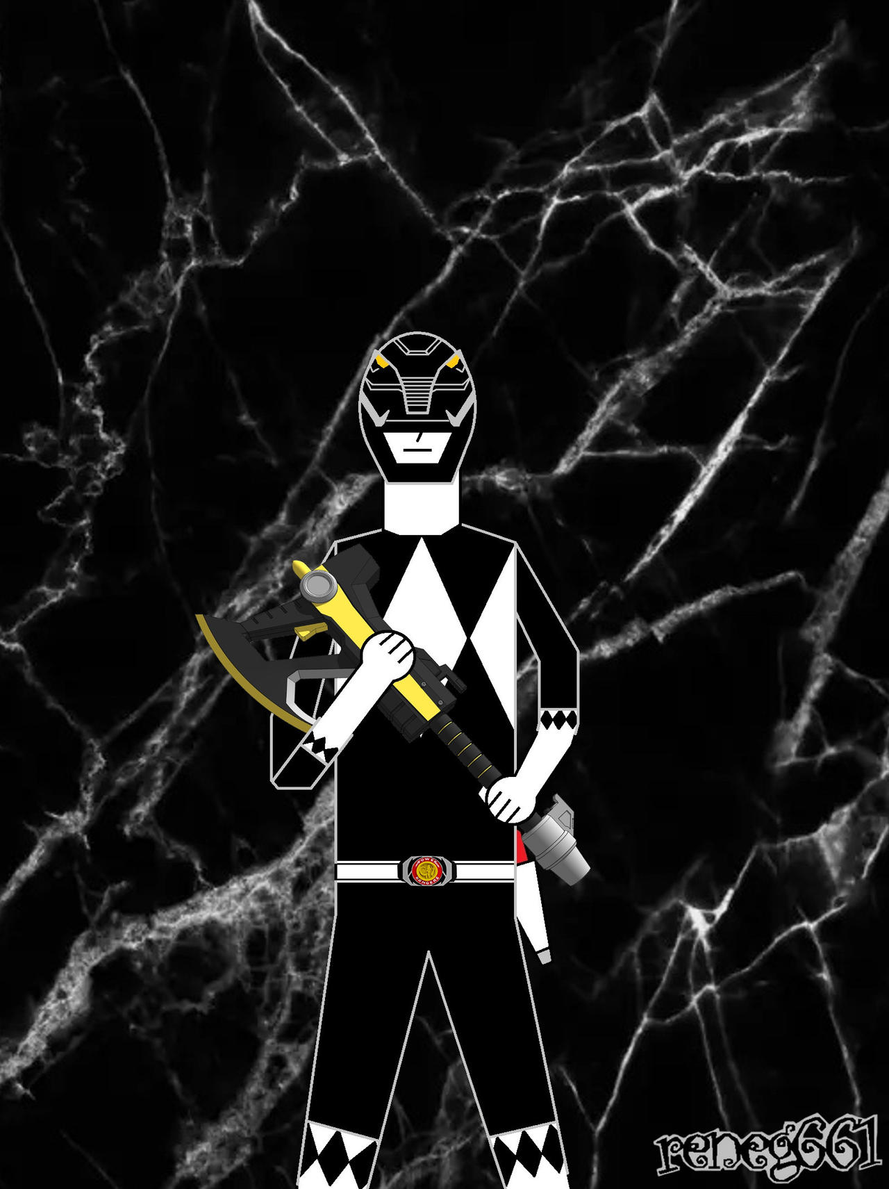 Black Megaforce Ranger Deviantart Black Ranger (Mighty Morphin) #2 by reneg661 on DeviantArt