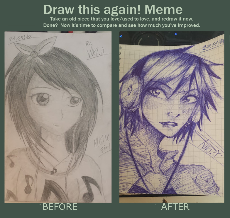 Draw Again Meme Music Girl By Viki J On Deviantart