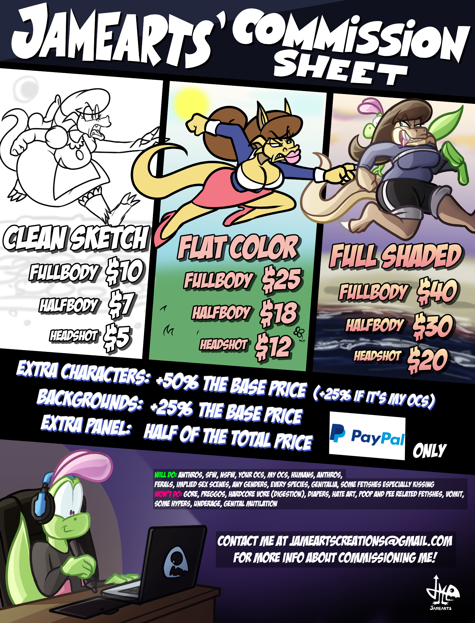 JAMEArts' Commission Sheet by JAMEArts on DeviantArt