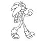 Sonic Walking Lineart