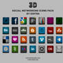 3D Social Networking Icons - FREEBIE