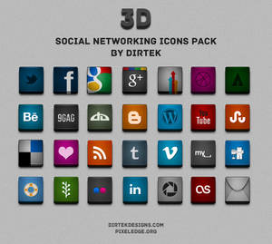 3D Social Networking Icons - FREEBIE