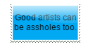 Mean artists stamp