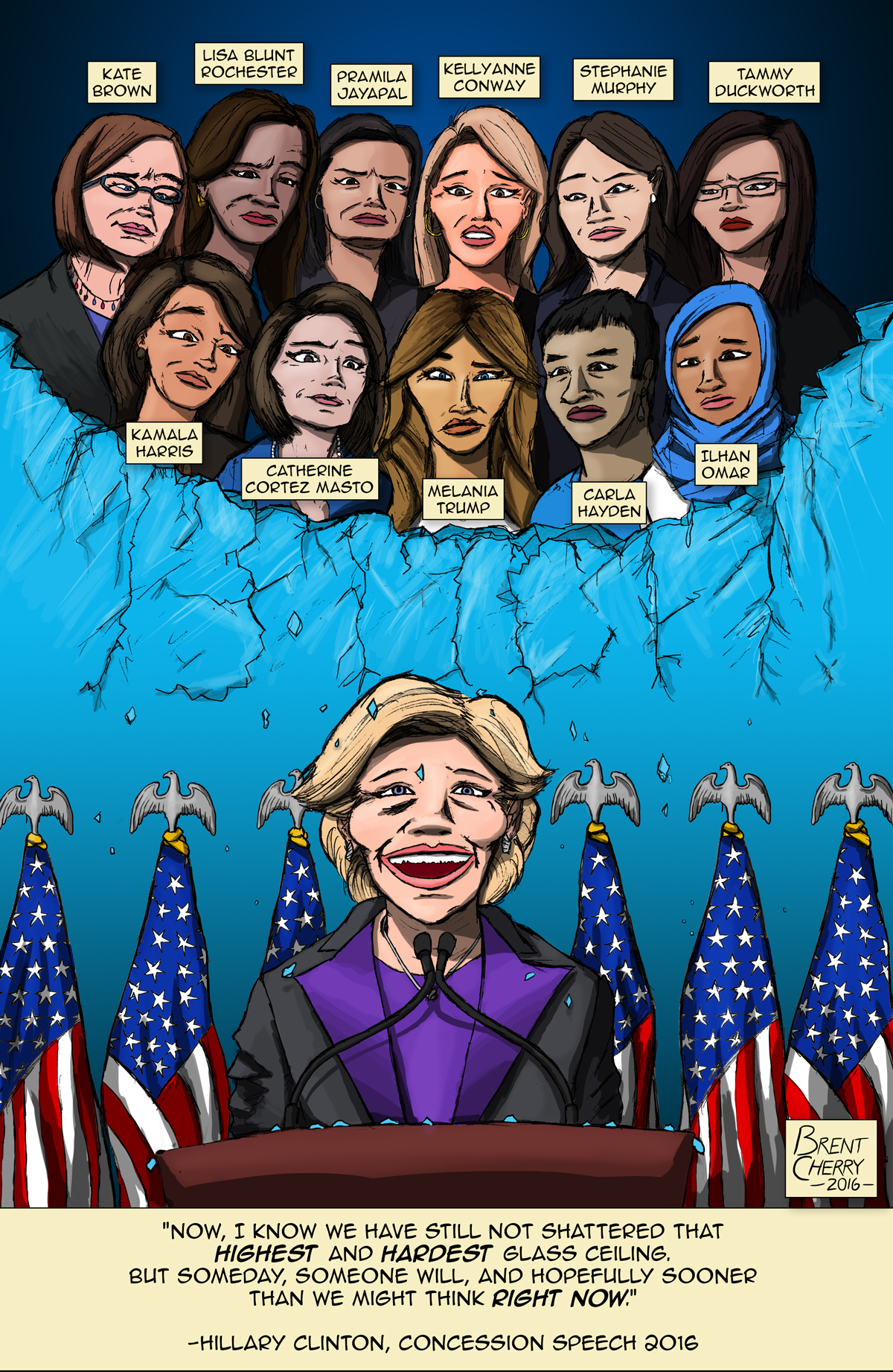 Election 2016 - Hillary and the Glass Ceiling