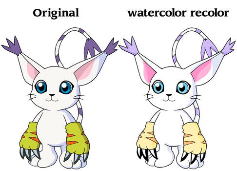 Watercolor recolor - Gatomon