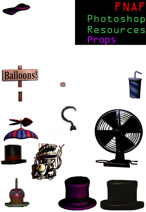 FNaF Photoshop Resources: Props v.2