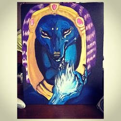 Anubis painting I did for my project.