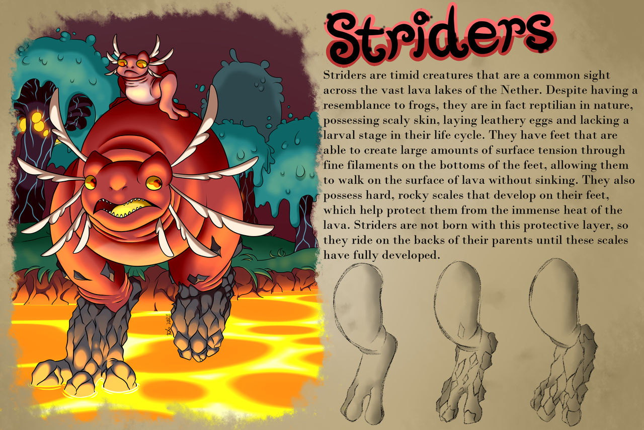 Minecraft Strider Redsigned Minecraft Strider redesign by PhasmaBoo on DeviantArt