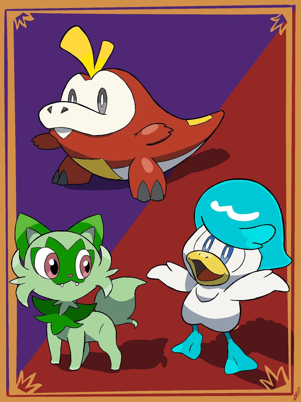 Paper Pokemon X and Y Starters