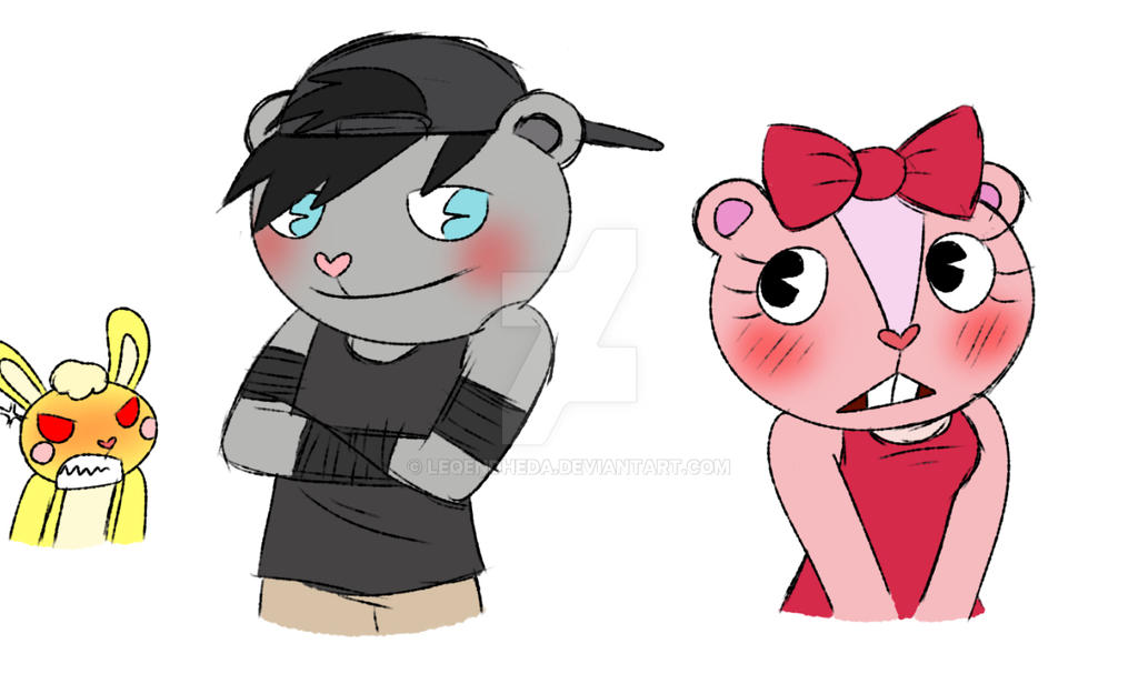 Cuddles does not approve by LeqendHeda on DeviantArt