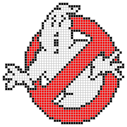 Ghostbusters 2 Logo Glow in the Dark Perler by BlueQuestion on DeviantArt