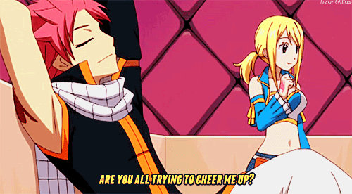 Natsu Being Tsundere Gif