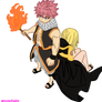 Natsu protecting Lucy