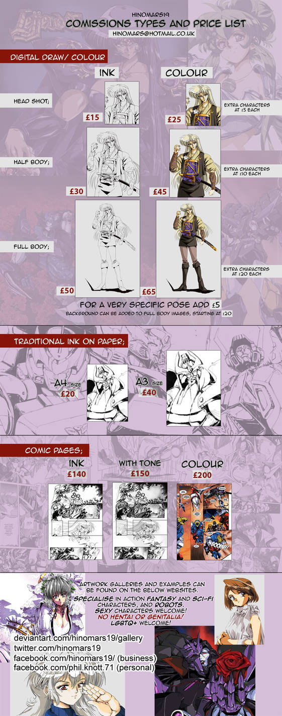 COMMISSION PRICES