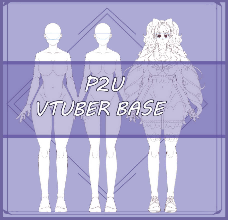 Vr Modelbase P2U Vtuber Base by SimonAdventure on DeviantArt