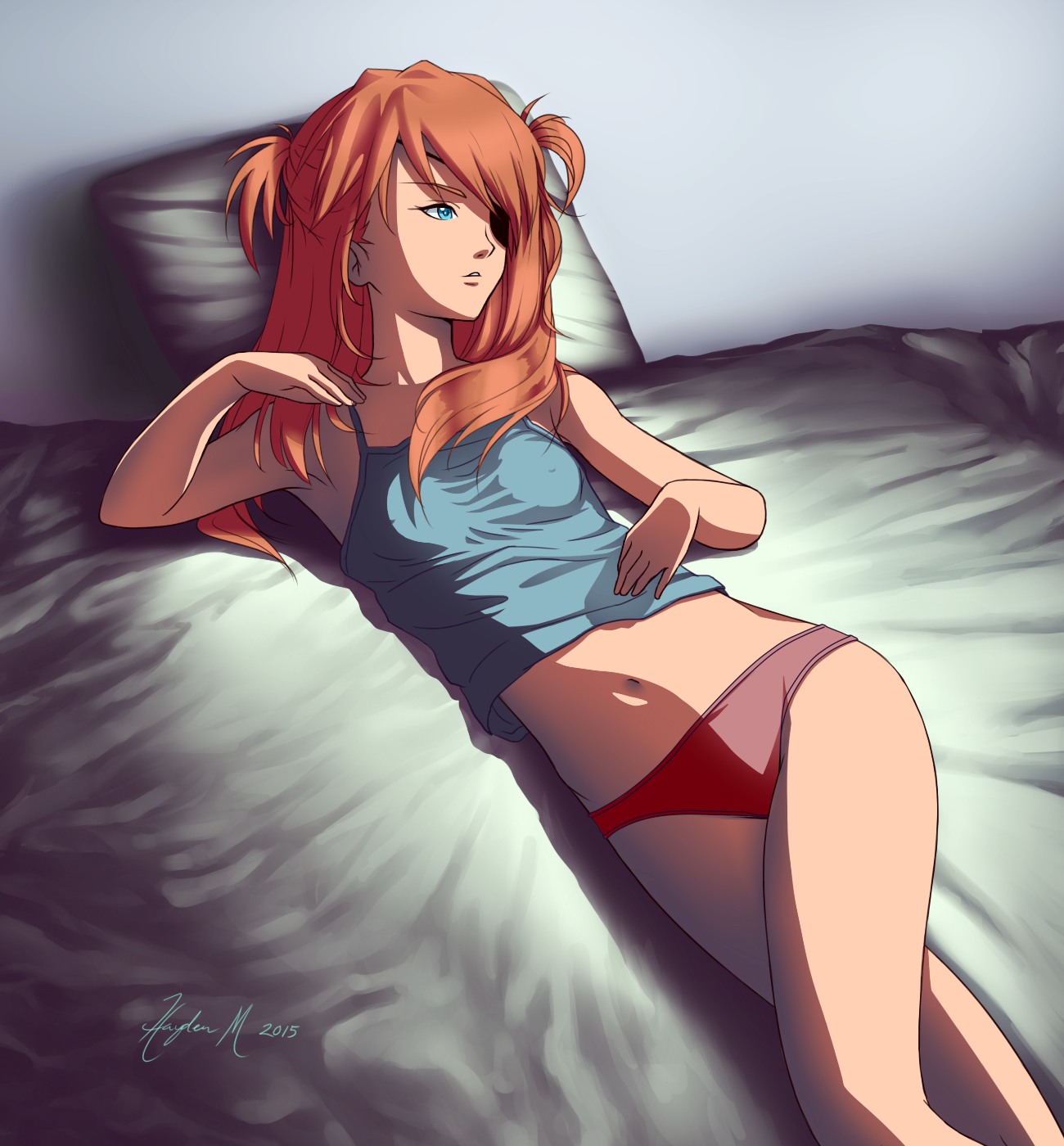 Asuka Shikinami bed sfw