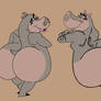 Digital Redraw Gloria the hippo concept arts