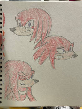 Sketches of Knuckles the Echidna
