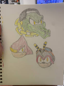 Just finished sketching Team Chaotix