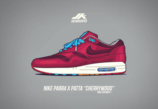 espiritual azúcar Microbio Parra x Patta Nike Air Max 1 Cherrywood by JacobKuiper on DeviantArt