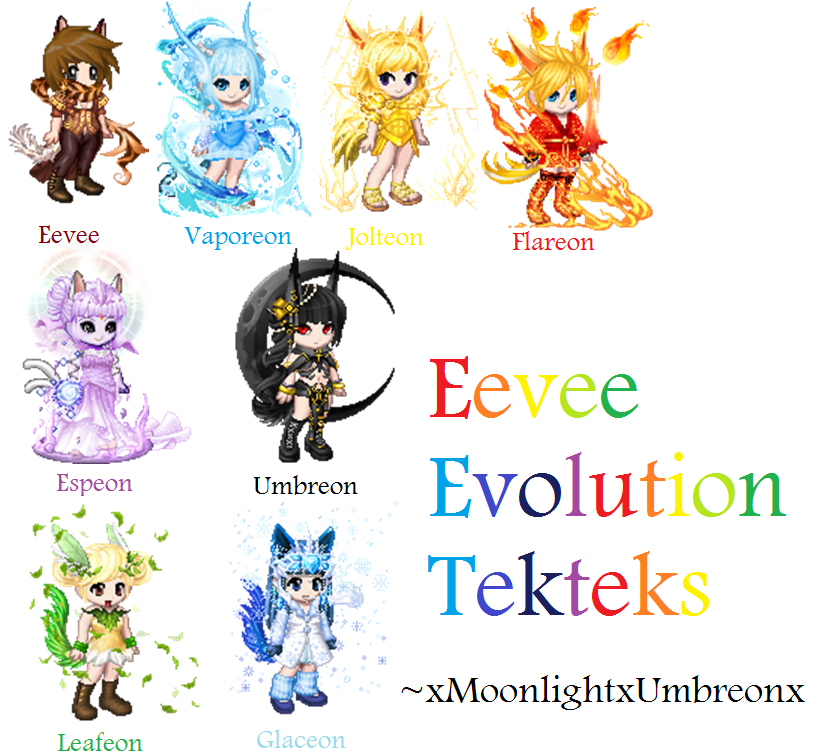 Eeveelution Gijinka Tekteks