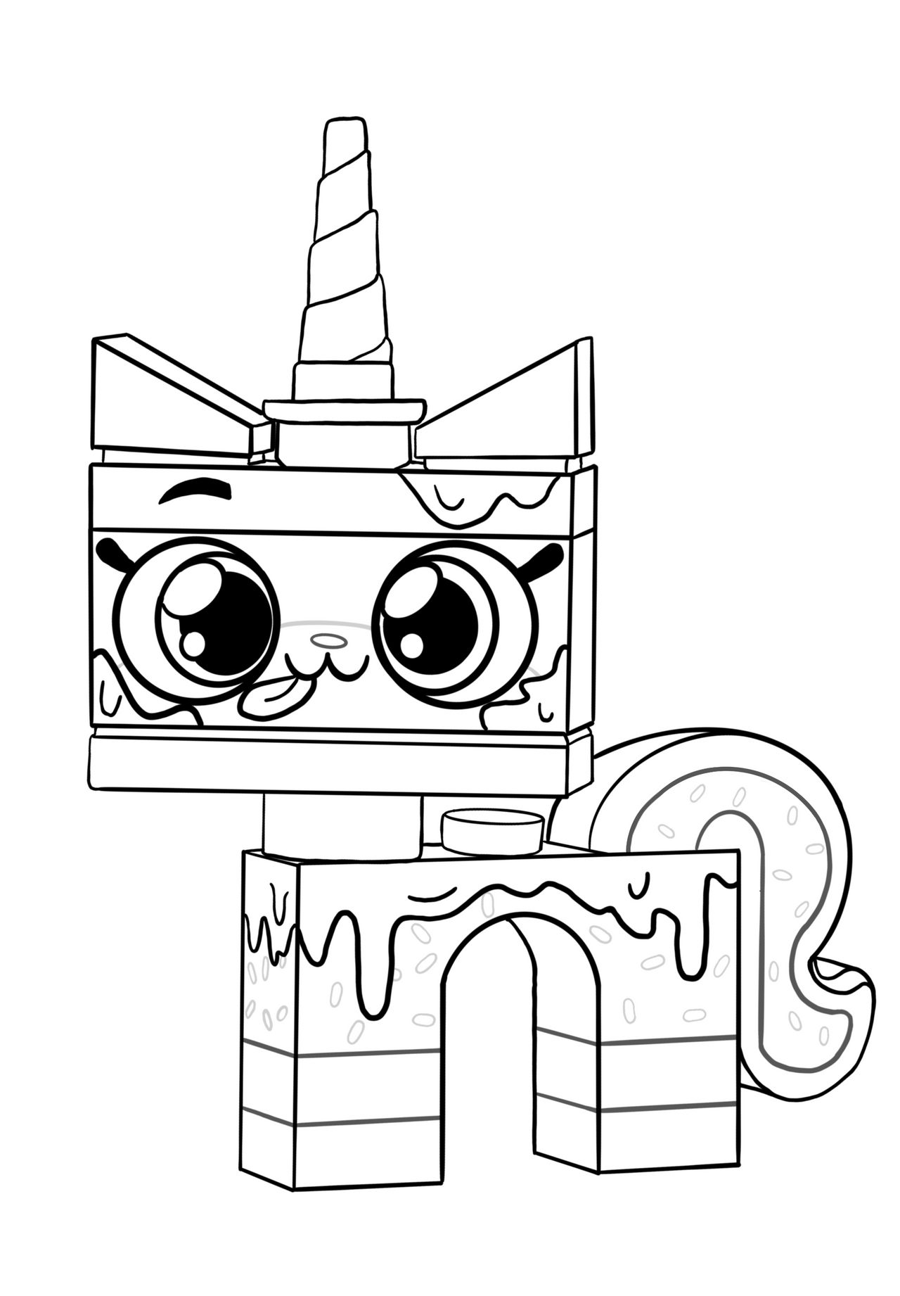 Unikitty Sprinkle Cake Kitty Coloring Page by goomba478 on DeviantArt