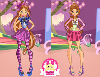 Winx Club Flora Season 6 Outfits Dress Up by heglys