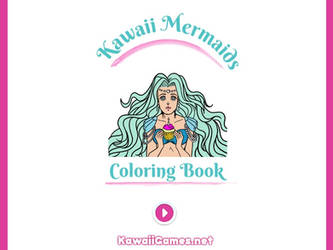 Kawaii Mermaids Coloring Book Game