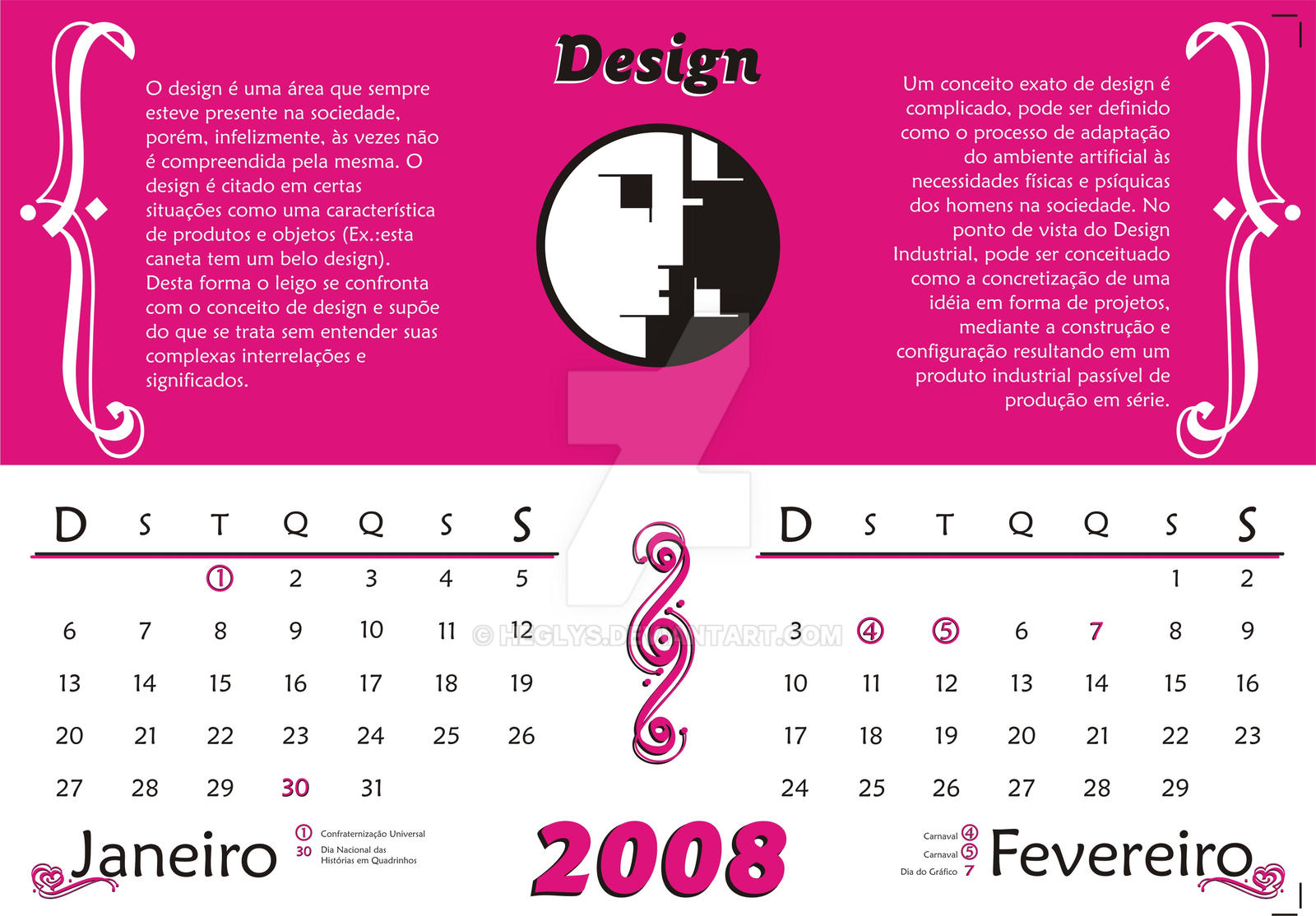 Calendario Janeiro e Fevereiro by heglys on DeviantArt