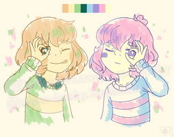 UT Frisk and Chara Color Experiment