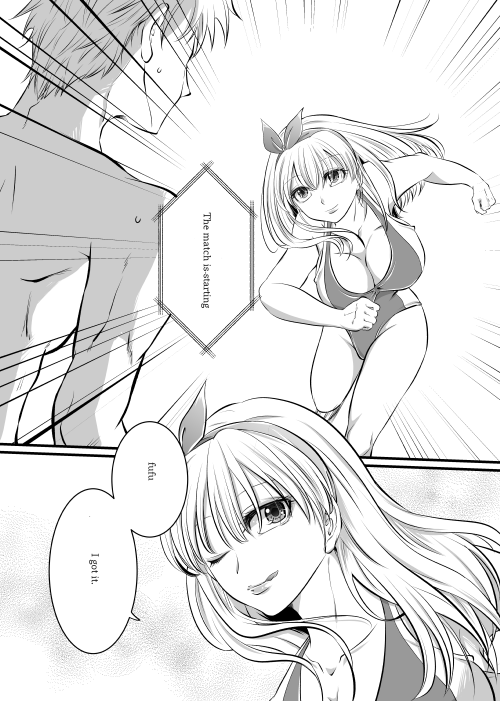 Battle in the cage Mixed Wrestling Comic English by tokyomixed on