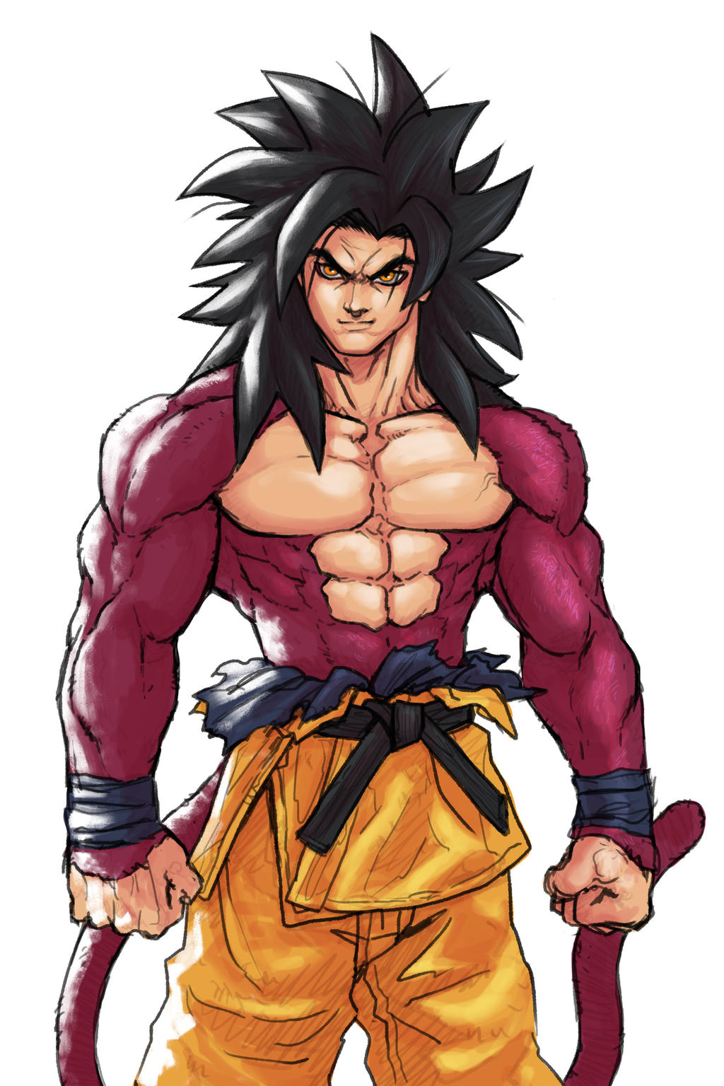 Super saiyan 4 Goku by longai – epicscifiart