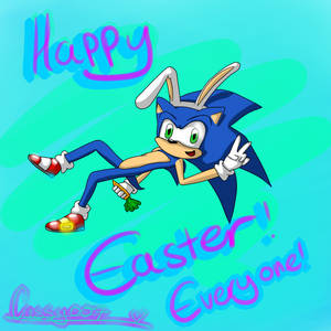 Happy Easter from Sonic the Easter hedgehog!