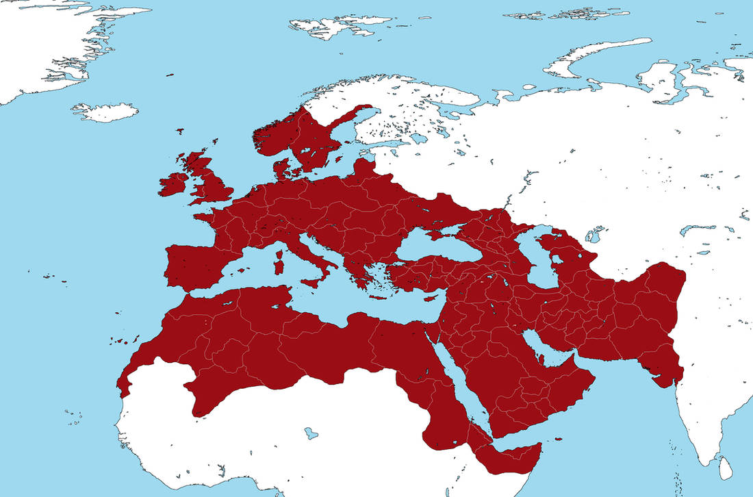 Roman Empire Map In 667 AD (If Rome Never Fell)