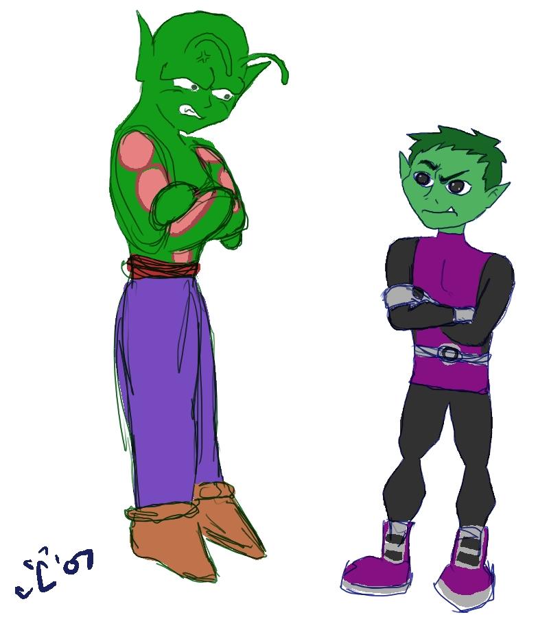 Piccolo meets Beast Boy by catti on DeviantArt