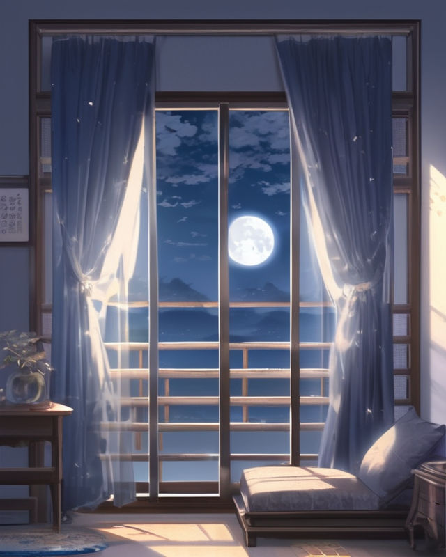 3 - Beautiful Moonlight Shining Through Window And by AmeliaBunny on ...