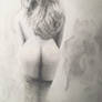 Nude Woman- Fine Art Charcoal Drawing 9x12 sold