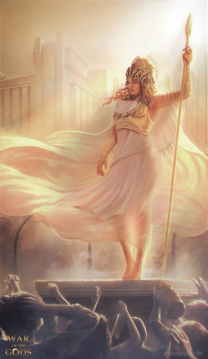 WAR OF THE GODS - Athena by EmmanuelMadailArt