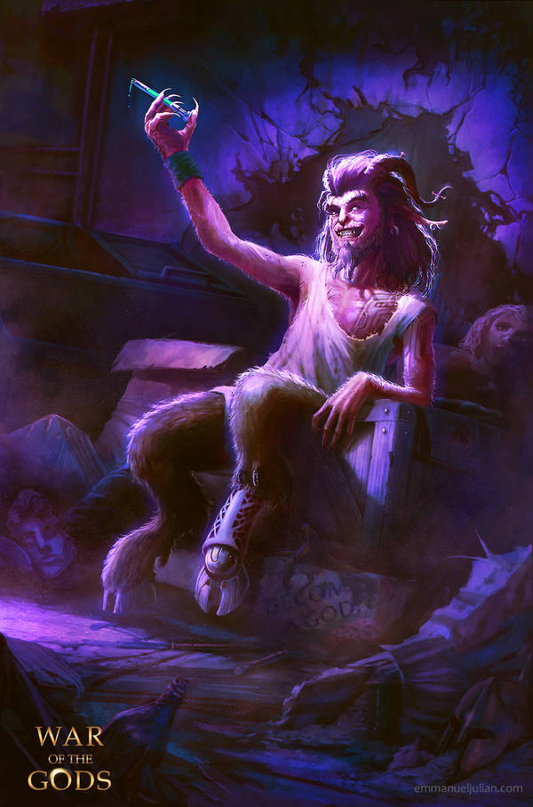 WAR OF THE GODS - Alley Satyr by EmmanuelMadailArt