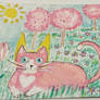 Fun Easter Time  with  Tuliphearts cat   acrylic